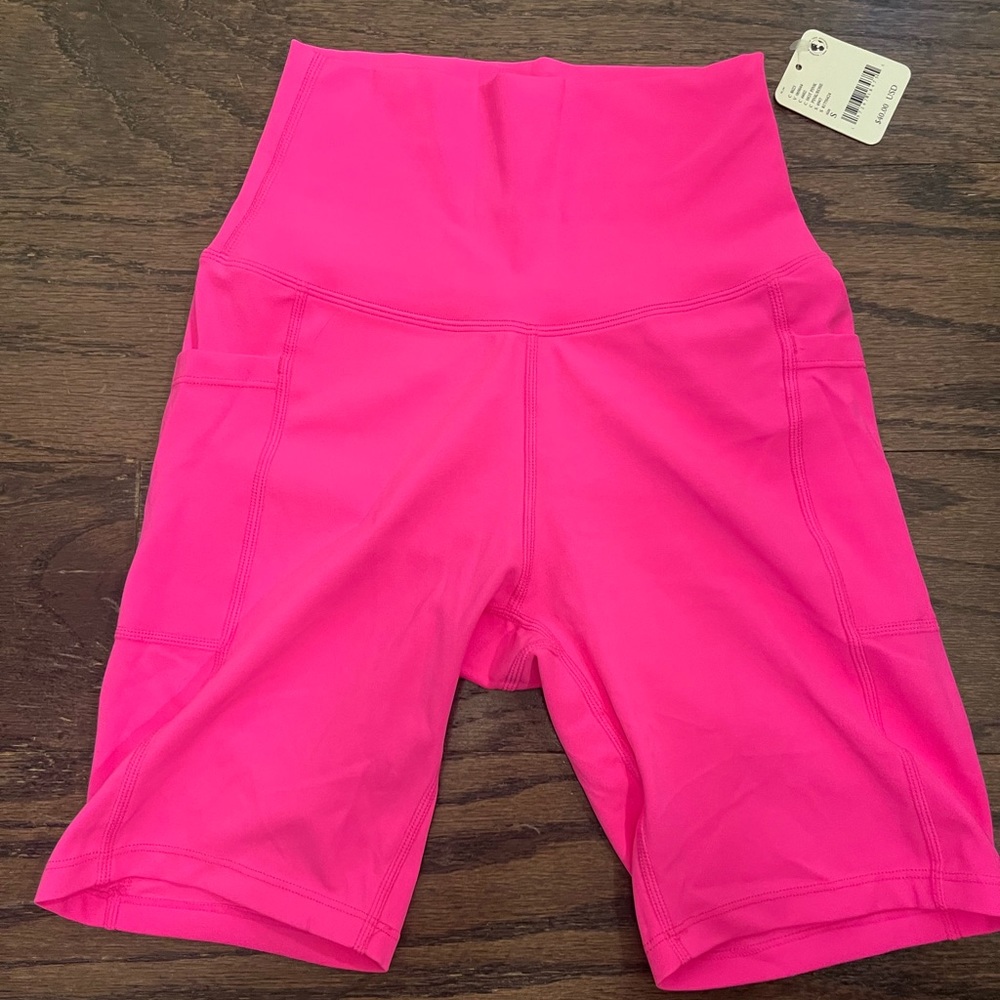 Free People Epic Bike Shorts in Hot Pink